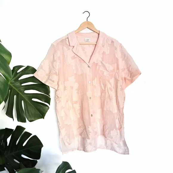 Aritzia Wilfred Atticus Button-Up Blush Pink - Size Small - Picture 6 of 12